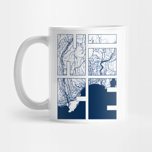 Nice, France City Map Typography - Coastal Mug